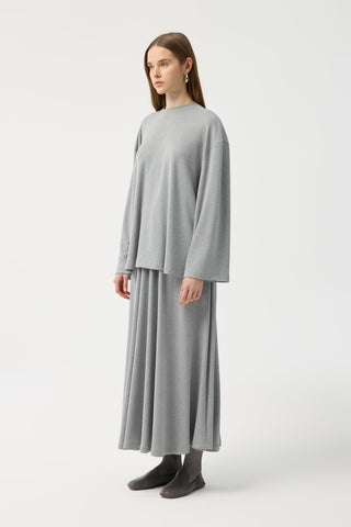 Modal Cupra Skirt Set Grey Melange