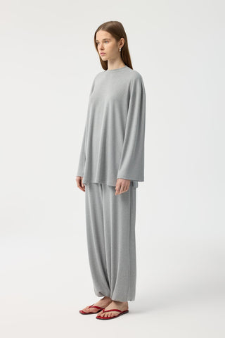 Modal Cupra Jogger Trousers Set Grey Melange