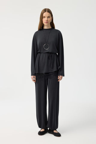 Modal Cupra Jogger Trousers Set Black
