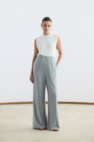 Modal Cupra Trousers Grey Melange