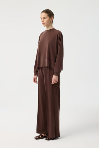 Modal Cupra Trousers Brown