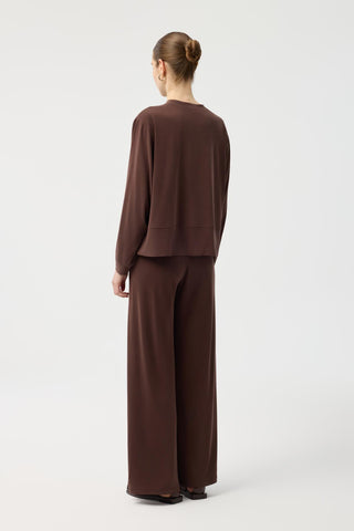Modal Cupra Trousers Brown
