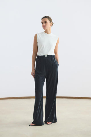 Modal Cupra Trousers Black