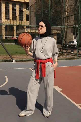 Modal Cupra Trousers Grey Melange