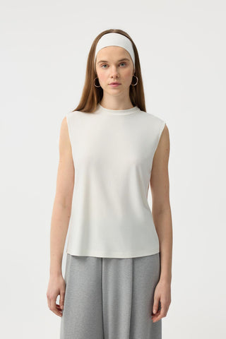 Modal Cupra Sleeveless Bodysuit Ecru