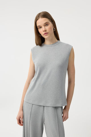Modal Cupra Sleeveless Bodysuit Grey Melange