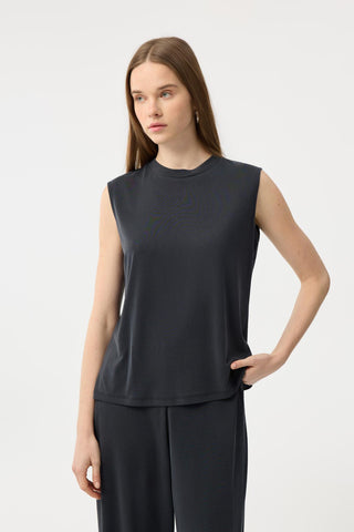 Modal Cupra Sleeveless Bodysuit Black