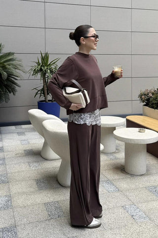 Modal Cupra Trousers Brown