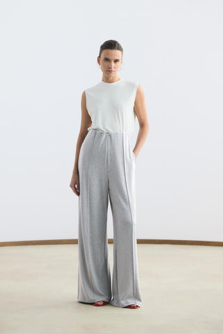 Modal Cupra Trousers Grey Melange