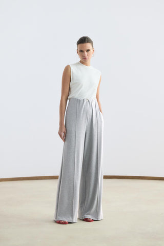 Modal Cupra Trousers Grey Melange