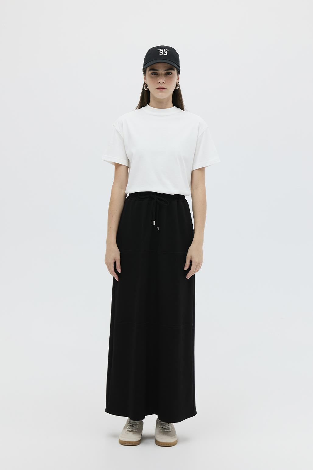 Modal Knitted Pencil Skirt Black