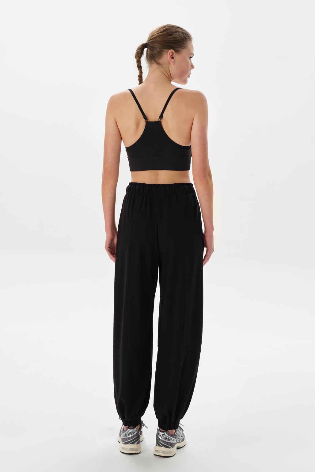 Modal Knit Extra Loose Jogger Trousers Black