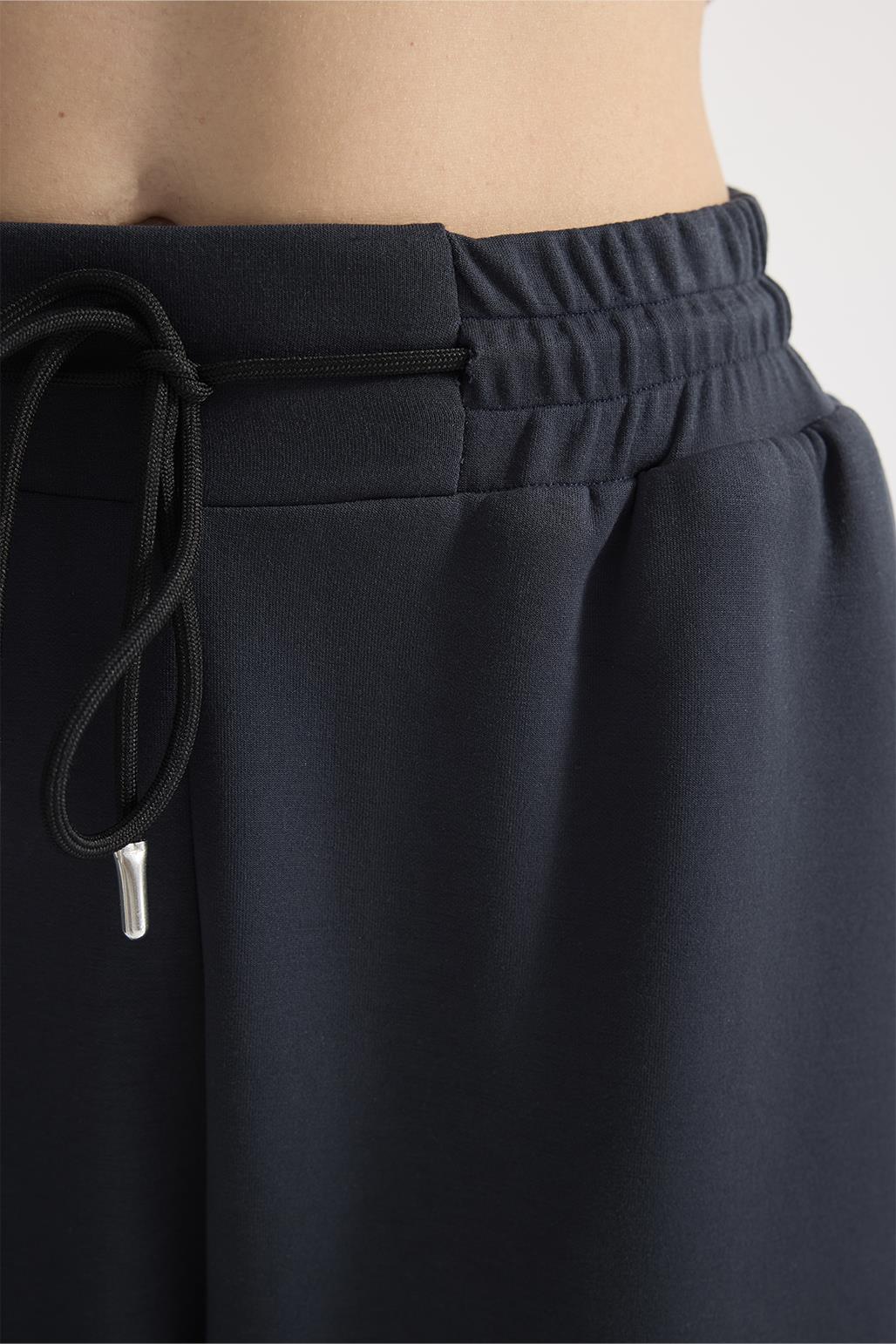 Modal Knitted Jogger Trousers Smoked