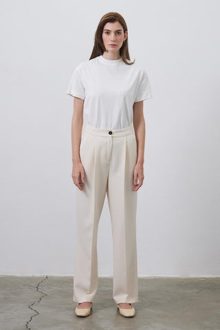 Nora Fit Palazzo Trousers Bone