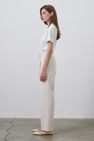 Nora Fit Palazzo Trousers Bone