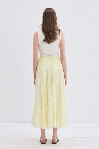 Nora Pleated Skirt Lemon Yellow