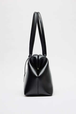 Nova Clasp Leather Bag Black