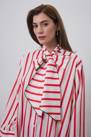 Oli Scarf Striped Shirt Red