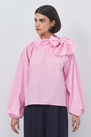 Olivia Poplin Blouse Medium Pink