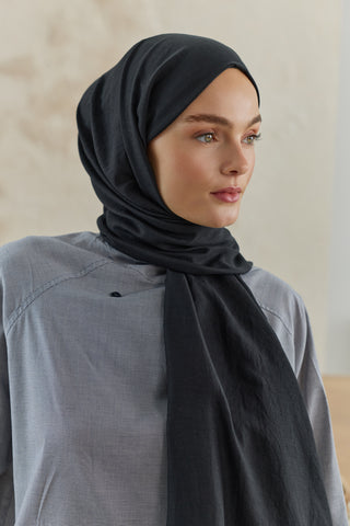 Organic Crash Scarf Black
