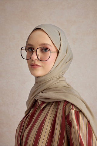Organic Crash Scarf Camel