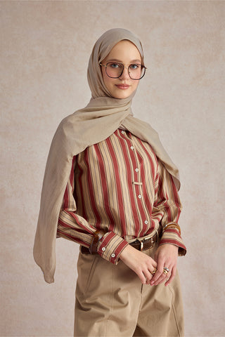 Organic Crash Scarf Camel
