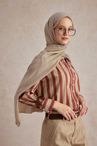 Organic Crash Scarf Camel