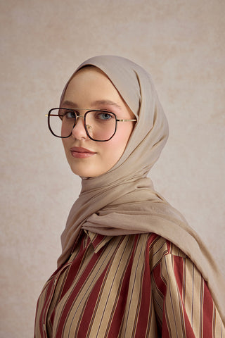 Organic Crash Scarf Camel