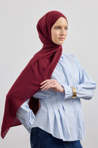 Organic Crash Scarf Burgundy