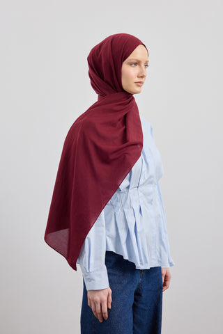 Organic Crash Scarf Burgundy
