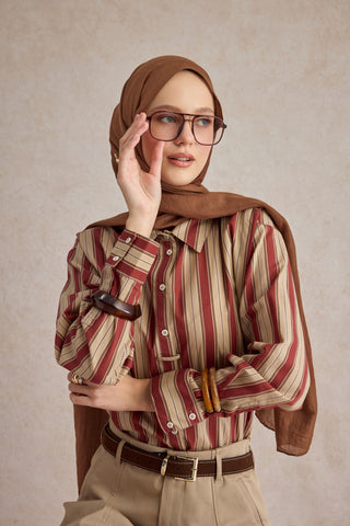 Organic Crash Scarf Chocolate Brown