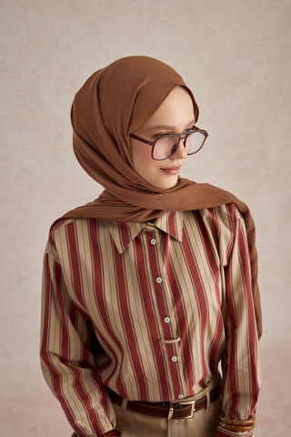 Organic Crash Scarf Chocolate Brown