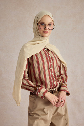 Organic Crash Scarf Camel