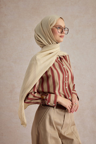 Organic Crash Scarf Camel