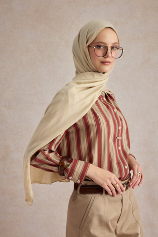 Organic Crash Scarf Camel