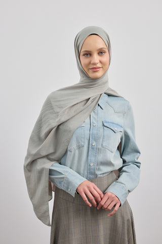 Organic Crash Scarf Grey