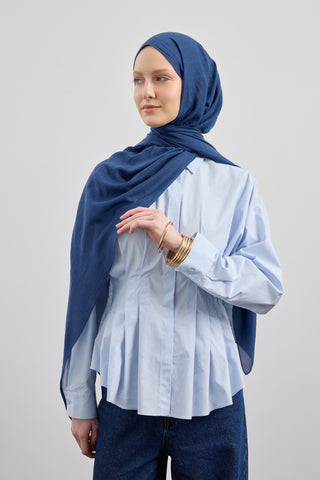 Organic Crash Scarf Indigo