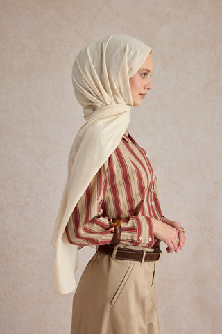 Organic Crash Scarf Bone