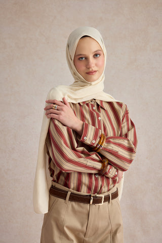 Organic Crash Scarf Bone