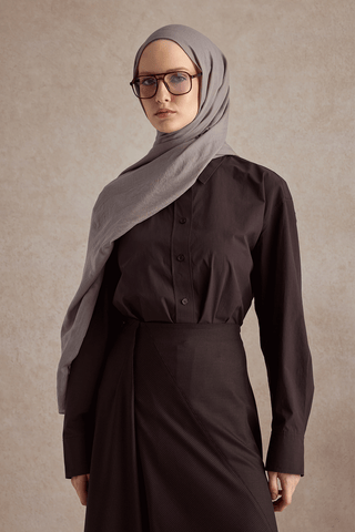 Organic Crash Scarf Ashy Grey