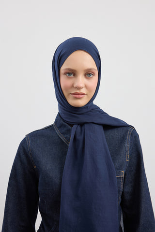 Organic Crash Scarf Navy