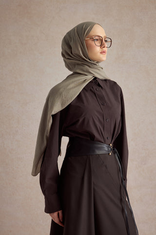 Organic Crash Scarf Soft Brown