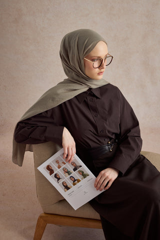 Organic Crash Scarf Soft Brown