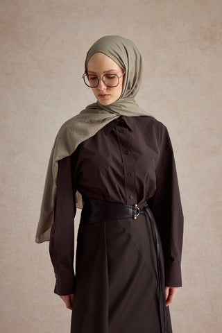 Organic Crash Scarf Soft Brown