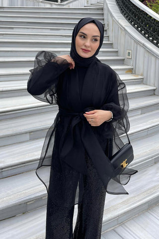 Organza Kimono Black