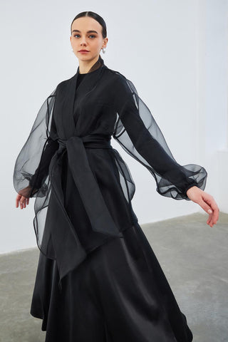 Organza Kimono Black