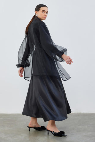 Organza Kimono Black