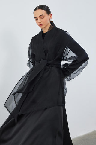 Organza Kimono Black