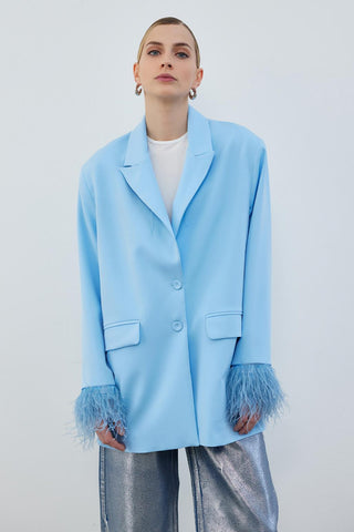 Seba Blazer with Otrish Detail Sky Blue