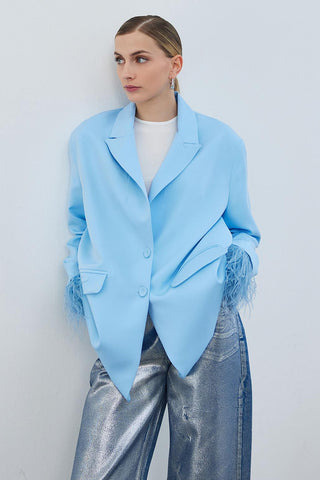 Seba Blazer with Otrish Detail Sky Blue